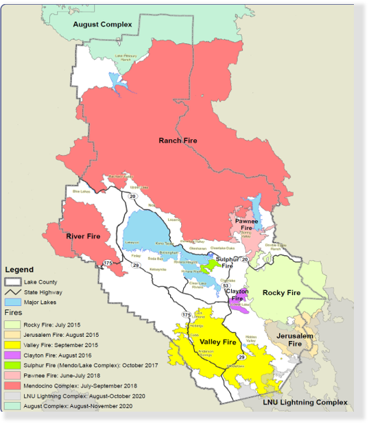 Study Area Lake County Ca Lake County Cascading Hazards